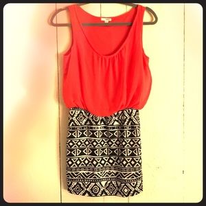 Fun Orange and Black Summer Dress!